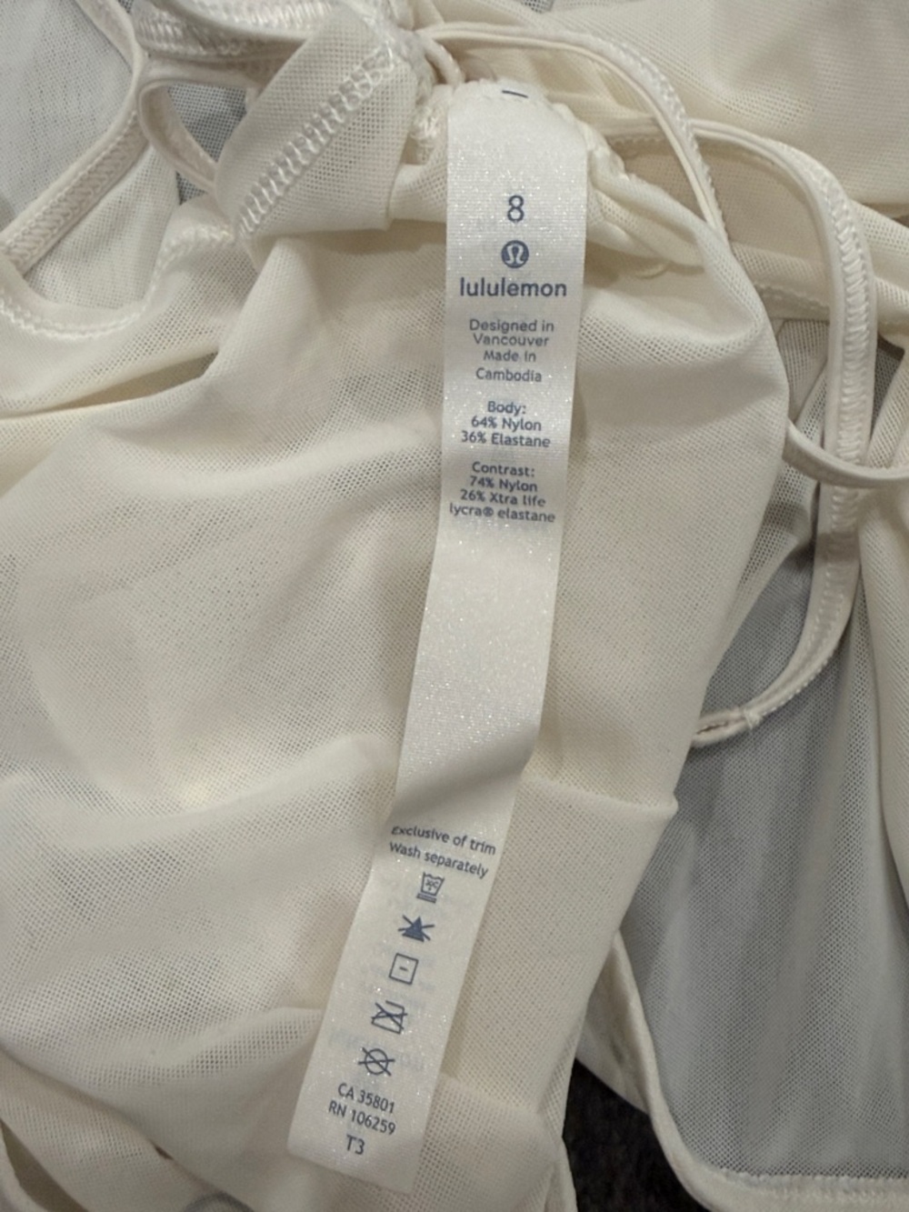 lululemon Sheer white Crisscross Slip tank - Picture 4 of 4